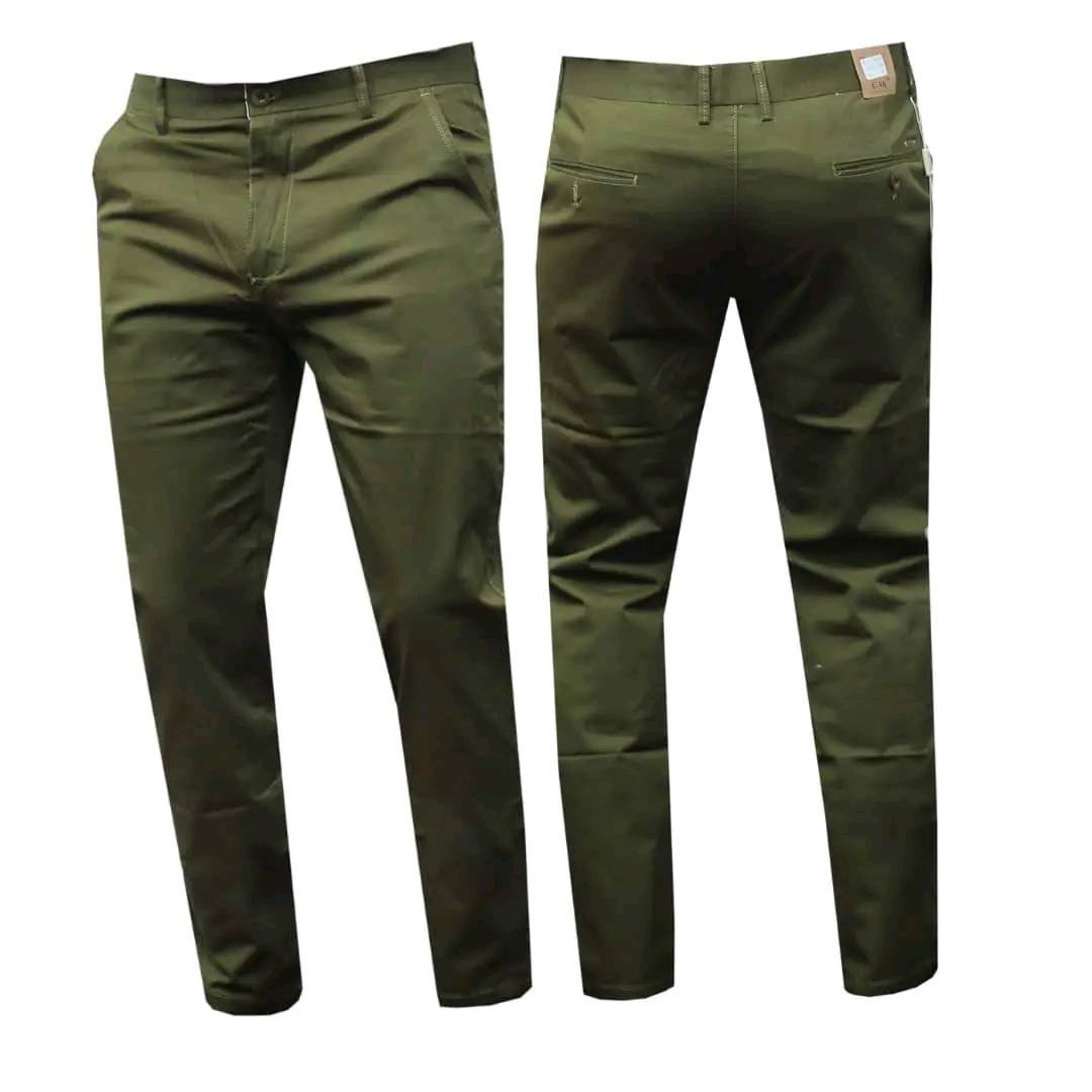 Men Stretch Pants Khaki Trousers Non Stretching Men Trousers
