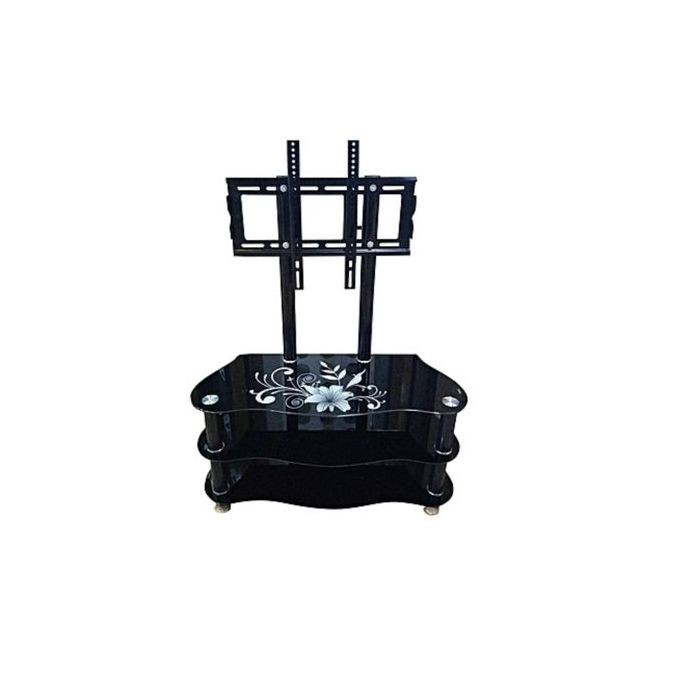 Generic Plasma Screen Glass TV Stand - Black