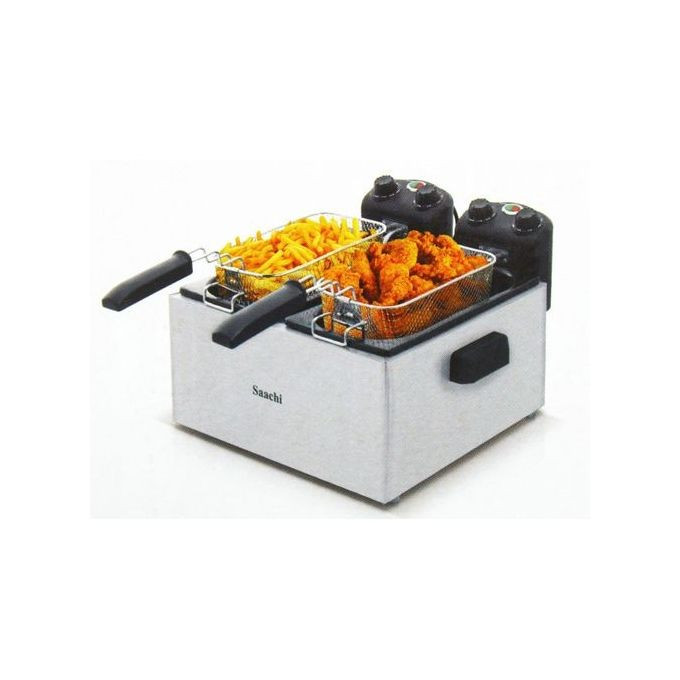 Saachi Stainless Steel Electric Deep Fryer 6.0 Litres - Silver, Black