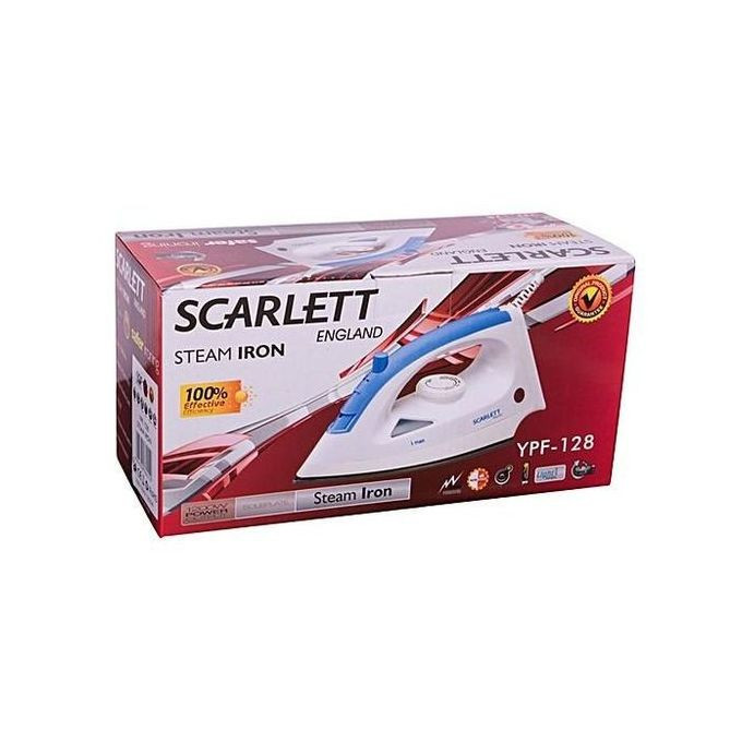Scarlett Steam Flat Dry Iron Steam  Iron Flat Iron - 1200Watts - White,Blue