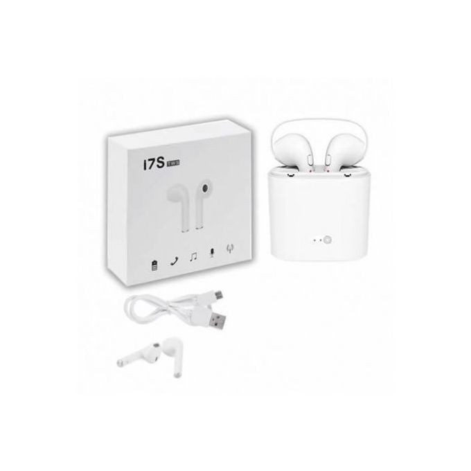 Generic I7S Wireless Bluetooth Earbuds - White